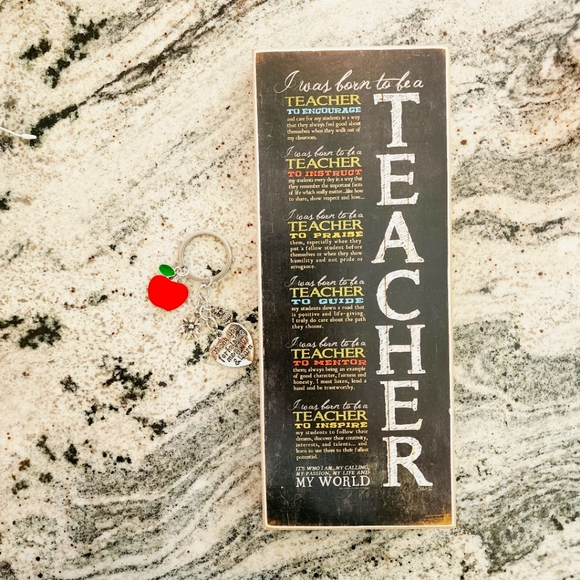 Teachers gift keychain & decor block - Picture 1 of 8